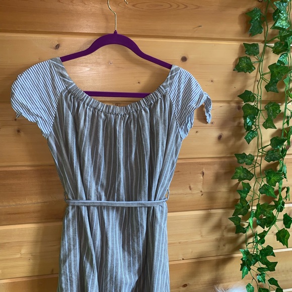 Gray Patch-Tie Dress - Picture 5 of 6